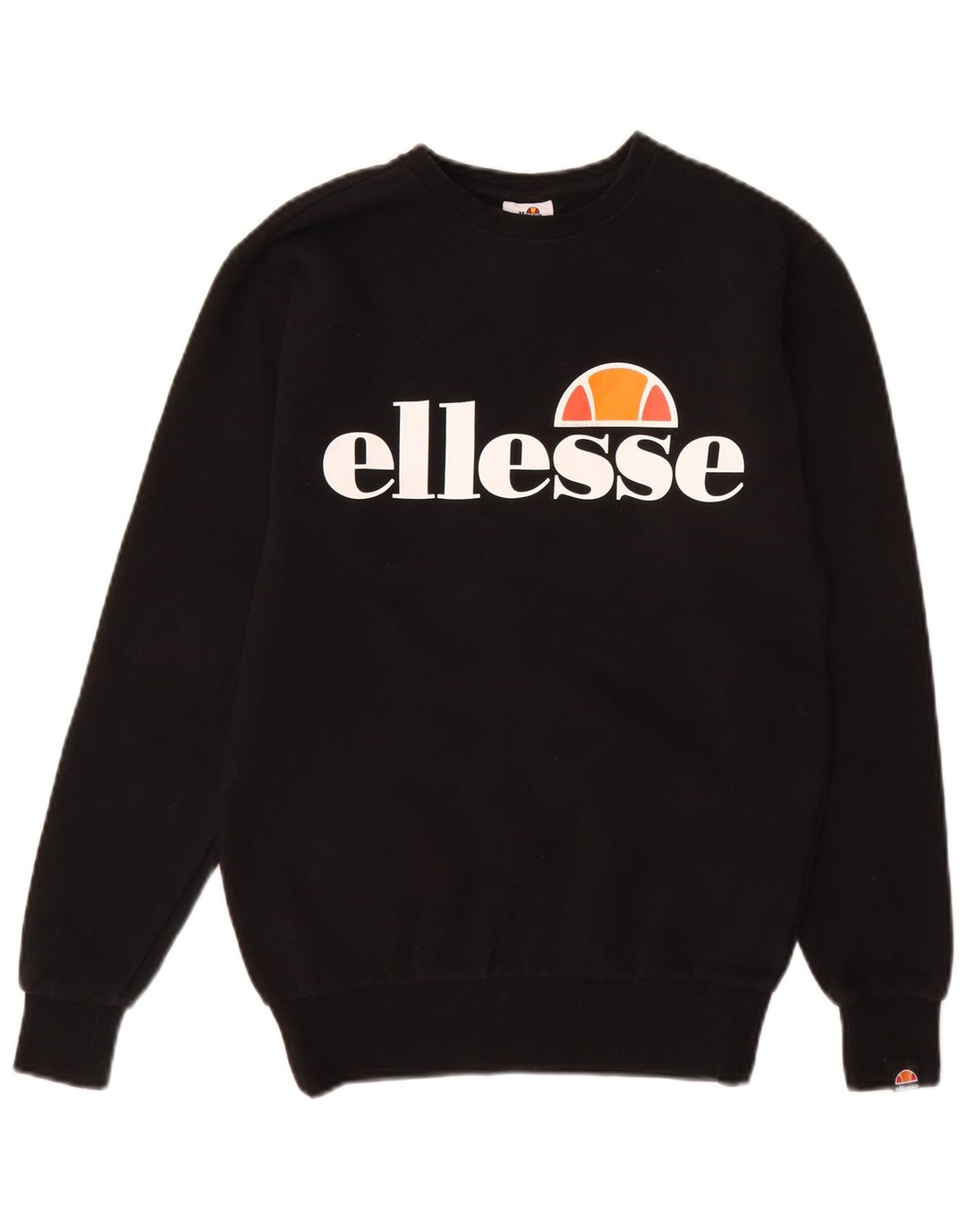 Ellesse Herren-Sweatshirt mit Grafik, XS, schwarze Baumwolle