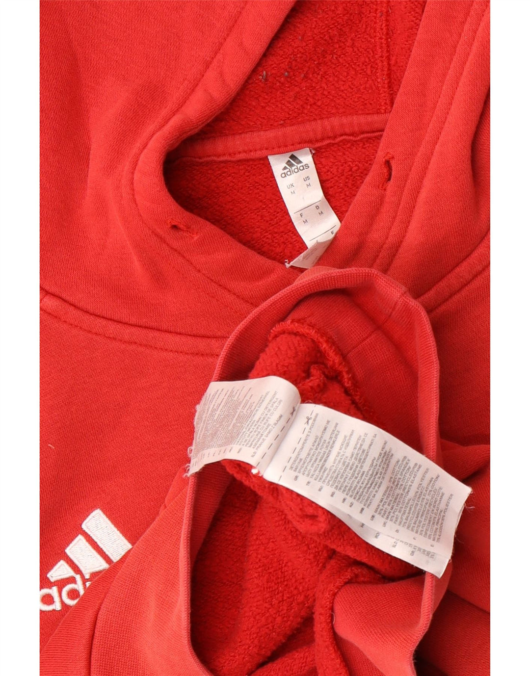 Adidas Herren Kapuzenpullover aus mittelroter Baumwolle