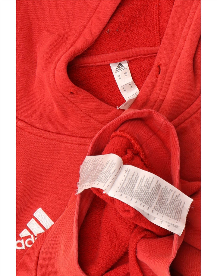 Adidas Herren Kapuzenpullover aus mittelroter Baumwolle