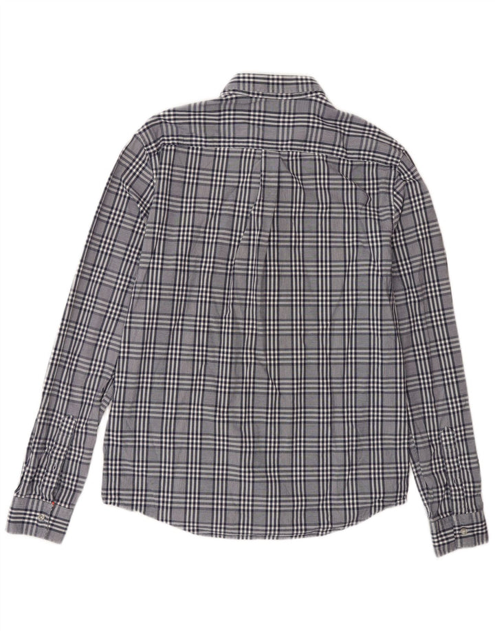 Superdry Herren-Hemd in normaler Passform, groß, blau kariert, Baumwolle