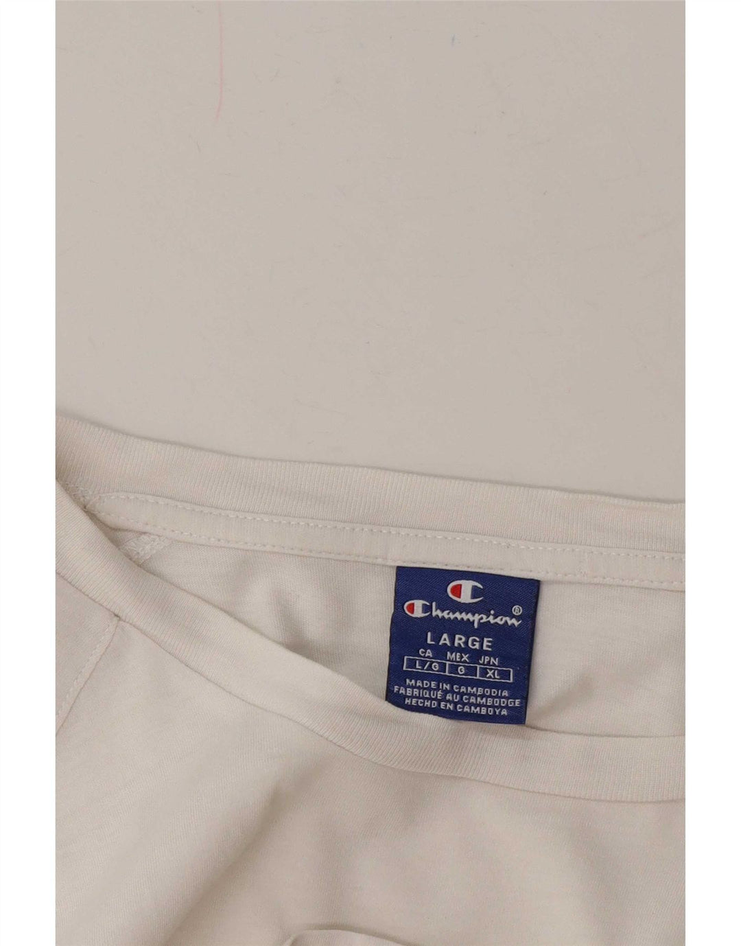 Champion Damen Grafik T-Shirt Top UK 16 Large Weiß