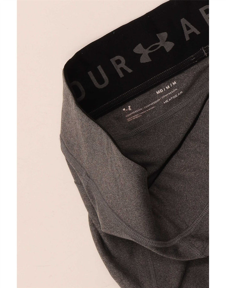 Under Armour Damen Heat Gear Leggings UK 12 Mittelgrau meliert
