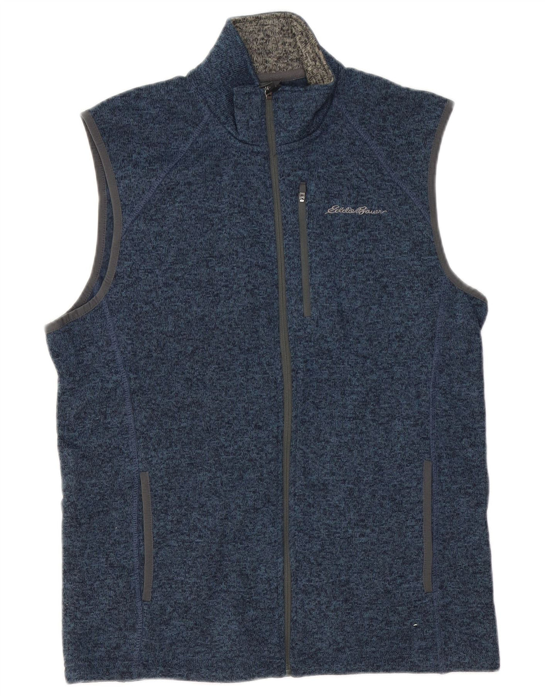 EDDIE BAUER Ärmellose Trainingsjacke für Herren, Mittelblau gefleckt