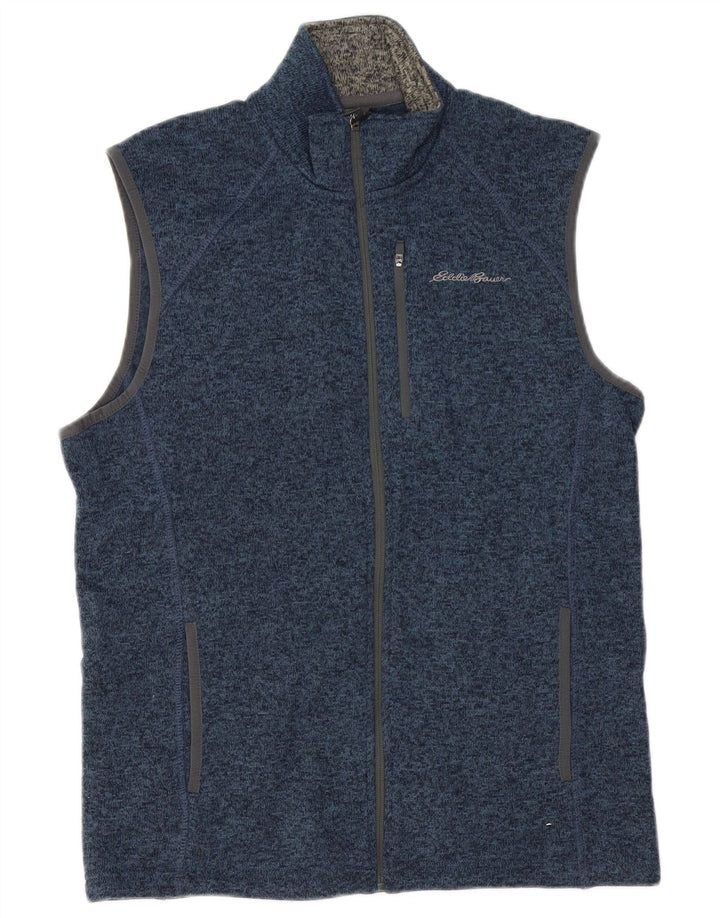 EDDIE BAUER Ärmellose Trainingsjacke für Herren, Mittelblau gefleckt