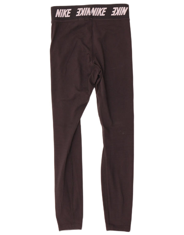 Nike Damen Graphic Leggings UK 8 Small Schwarz