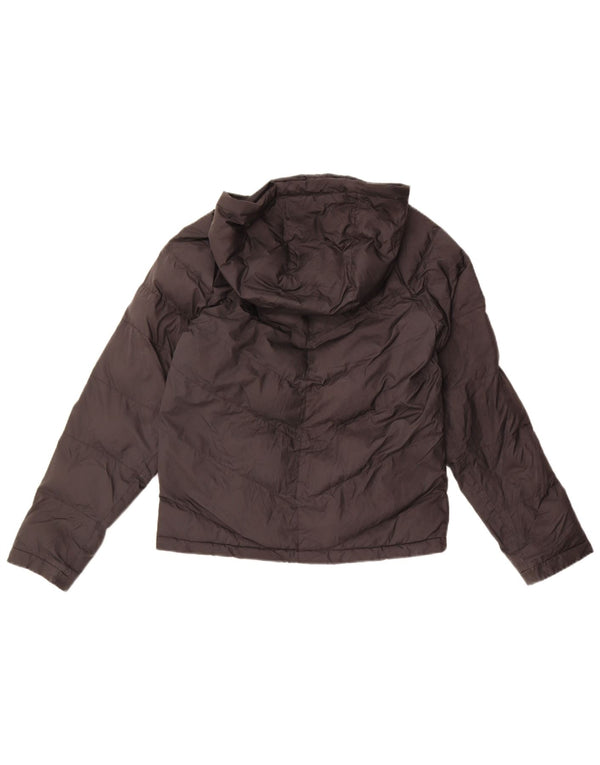 Nike Wattierte Jacke mit Kapuze für Jungen, 12–13 Jahre, Größe L, Schwarz, Polyester