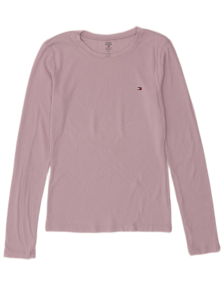 TOMMY HILFIGER Womens Top Long Sleeve UK 10 Small Purple Cotton Vintage Tommy Hilfiger and Second-Hand Tommy Hilfiger from Messina Hembry 