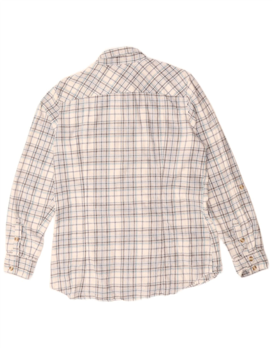 EDDIE BAUER Damenhemd UK 16 Große grau karierte Baumwolle