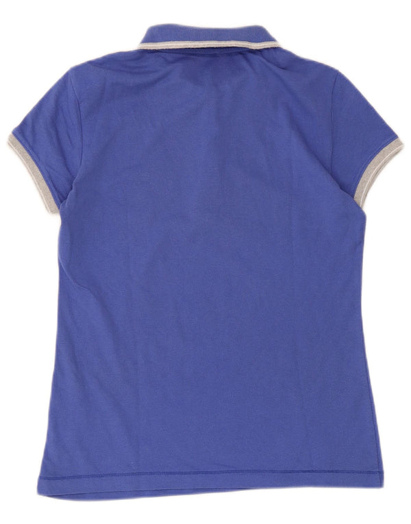 Champion Damen Heritage Fit Poloshirt UK 12 Mittelblauer Farbblock