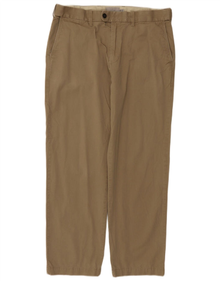 Marks & Spencer Herren-Chinohose, normal, W34, L29, Khaki, Baumwolle
