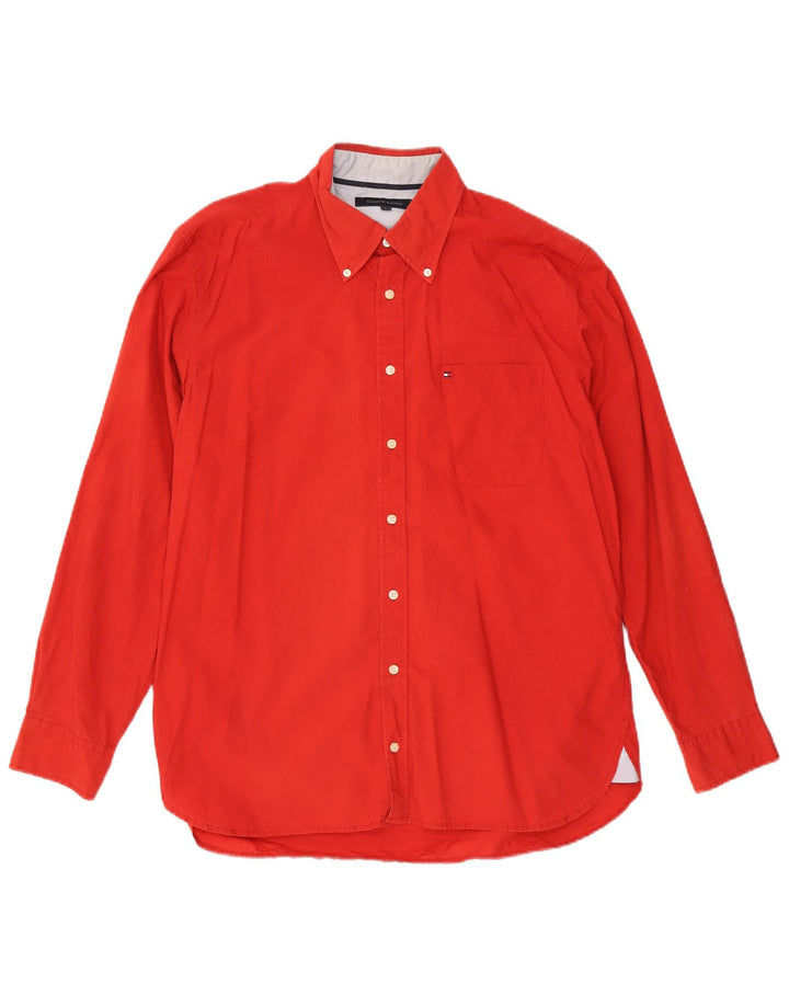 Tommy Hilfiger Herren-Hemd, groß, aus roter Baumwolle