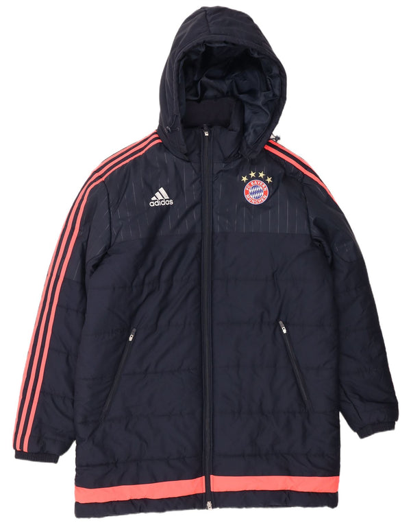 Adidas Herren FC Bayern München gepolsterter Mantel UK 40 Large Marineblau Polyester