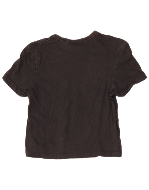 Adidas Mädchen Grafik T-Shirt Top 9–10 Jahre XS Schwarz
