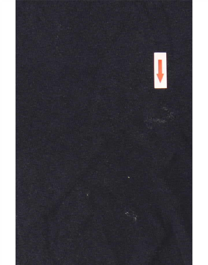 Marks & Spencer Herren-Pullover mit V-Ausschnitt, groß, marineblaue Baumwolle