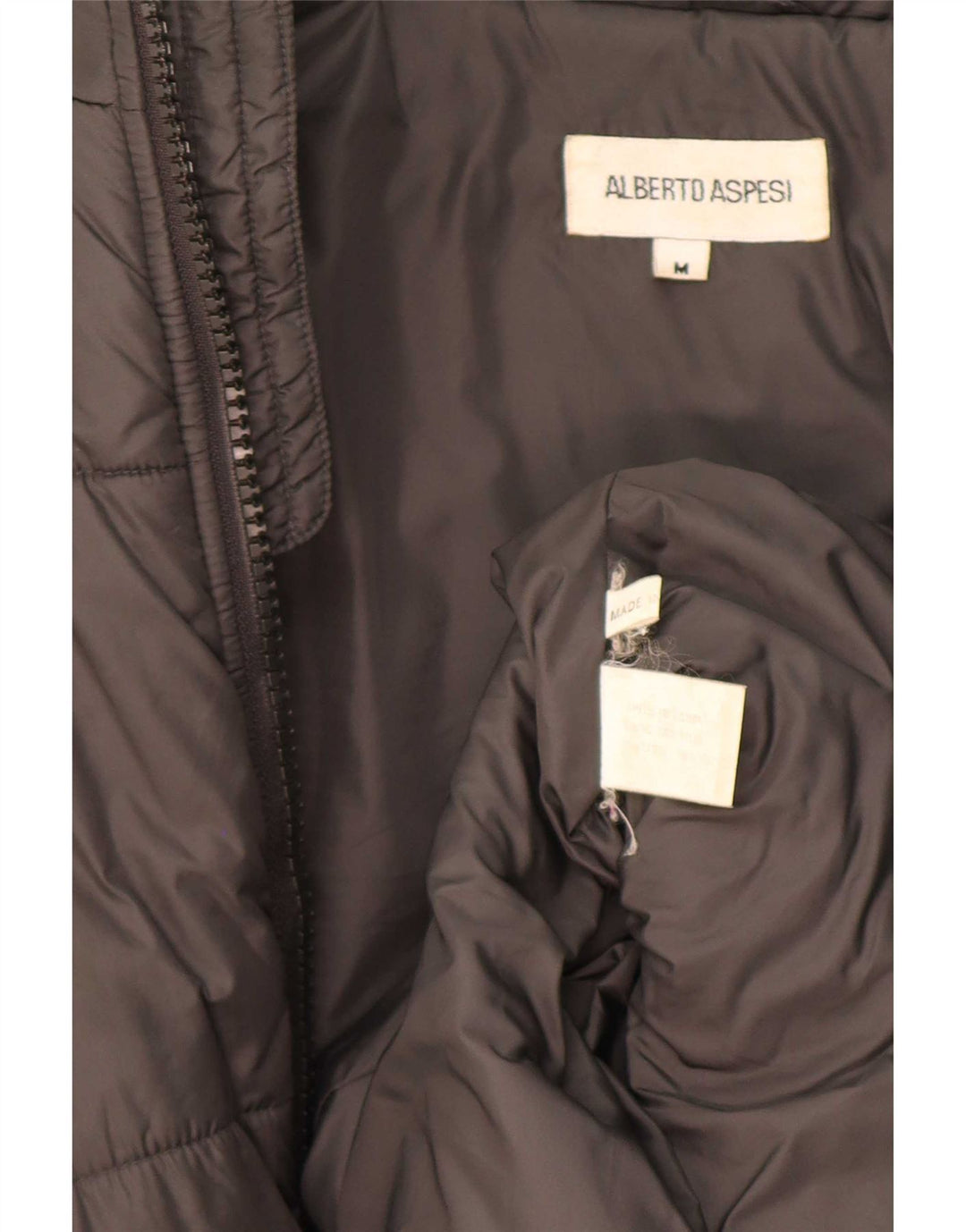 Alberto Aspesi Herren Wattierte Jacke UK 38 Mittelgraues Nylon