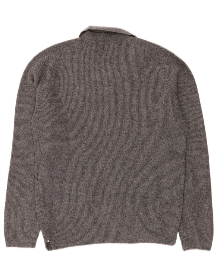 Massimo Dutti Herren Rollkragenpullover aus mittelgrauer Wolle