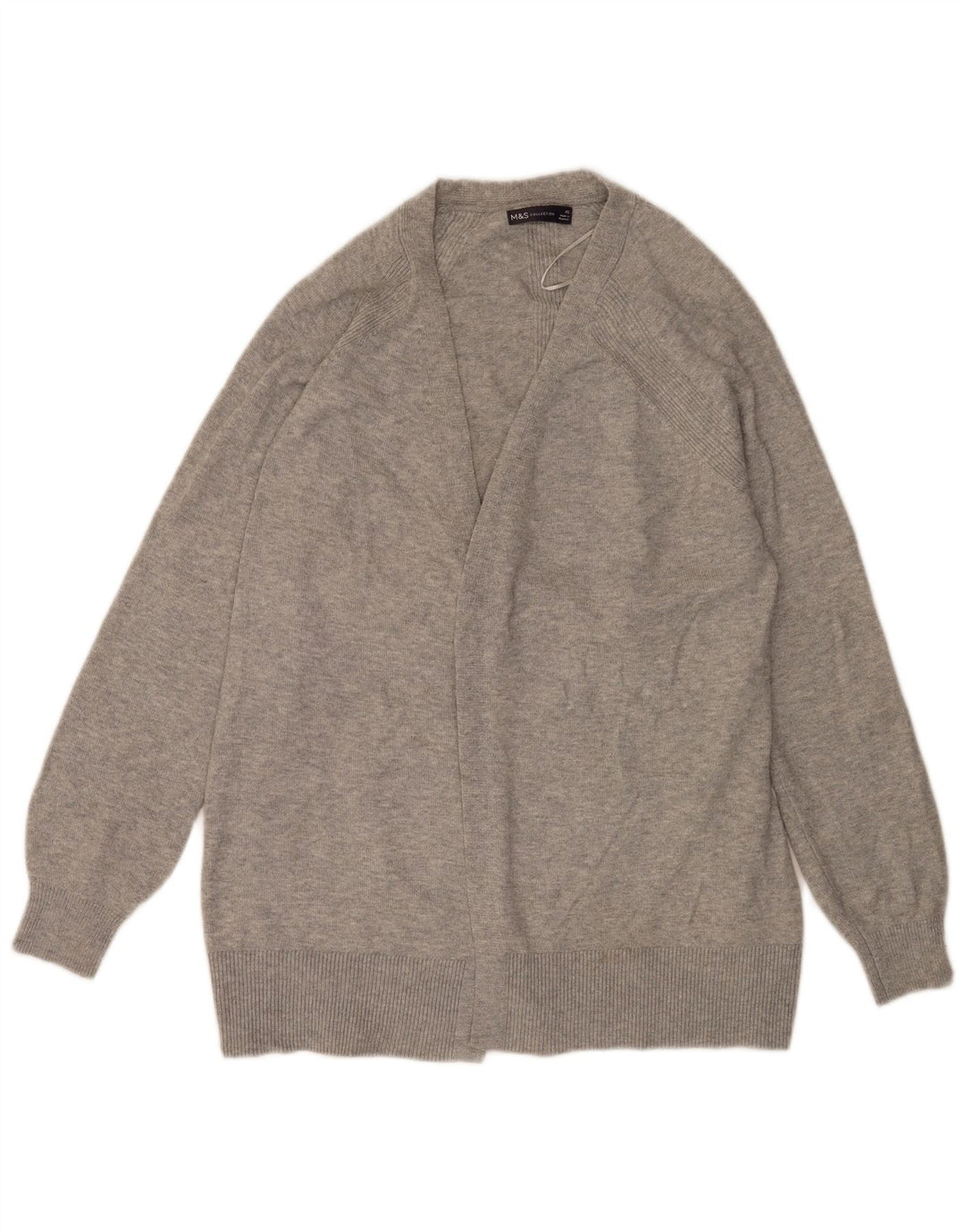 Marks & Spencer Langer, übergroßer Damen-Cardigan, Gr. 6, XS, Grau