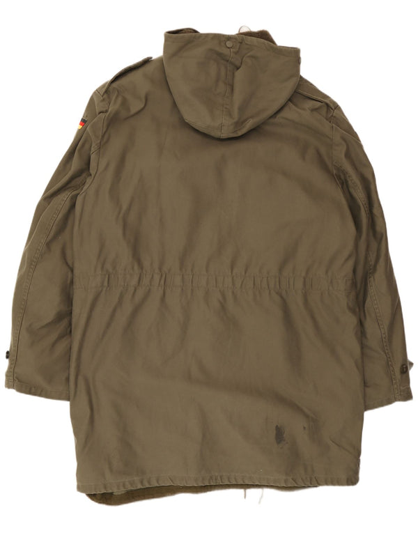 Vintage Herren Militär Kapuzenparka Jacke UK 40 Large Khaki