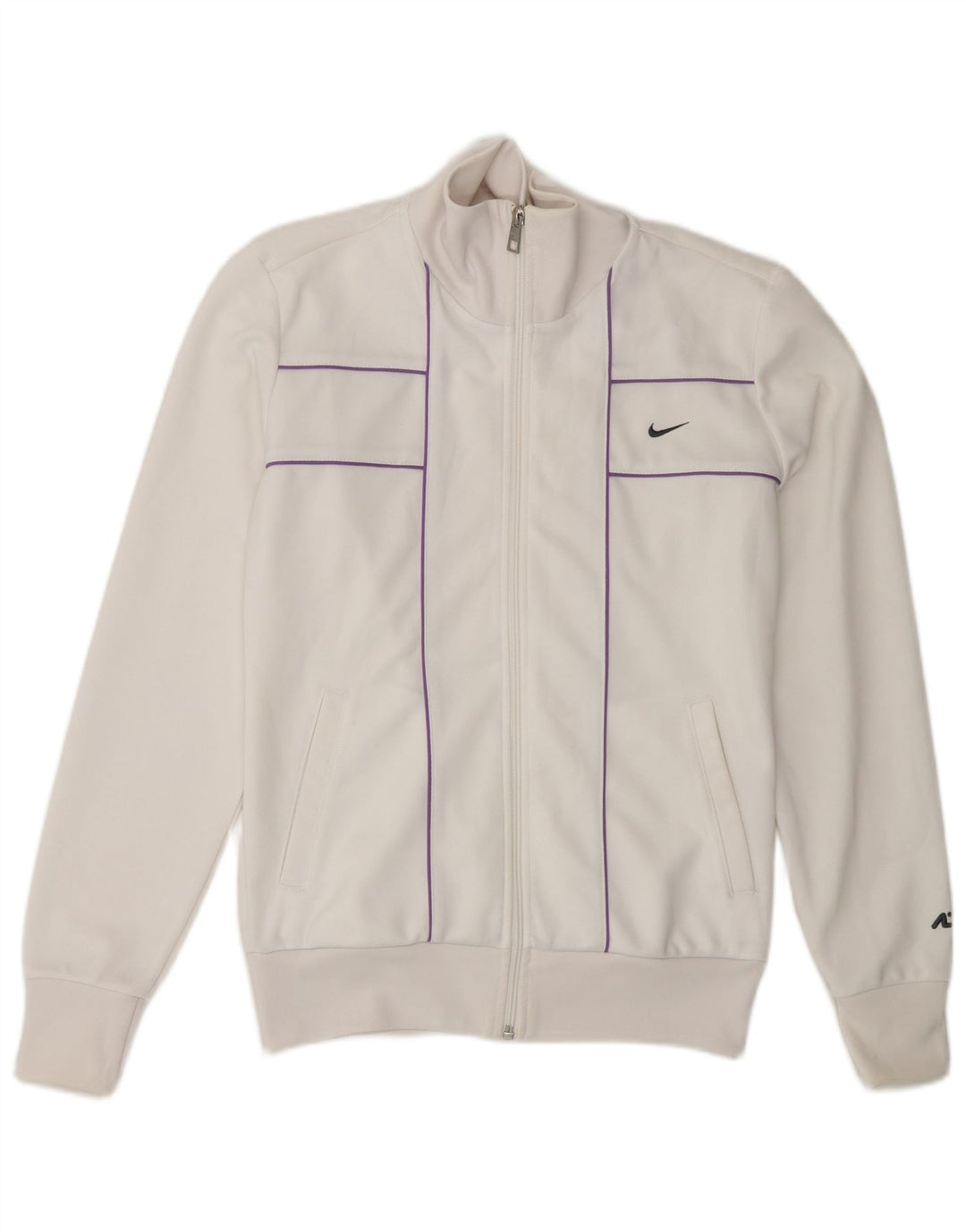 Nike Damen-Trainingsanzug-Top-Jacke, UK 8/10, Größe S, Weiß, Polyester