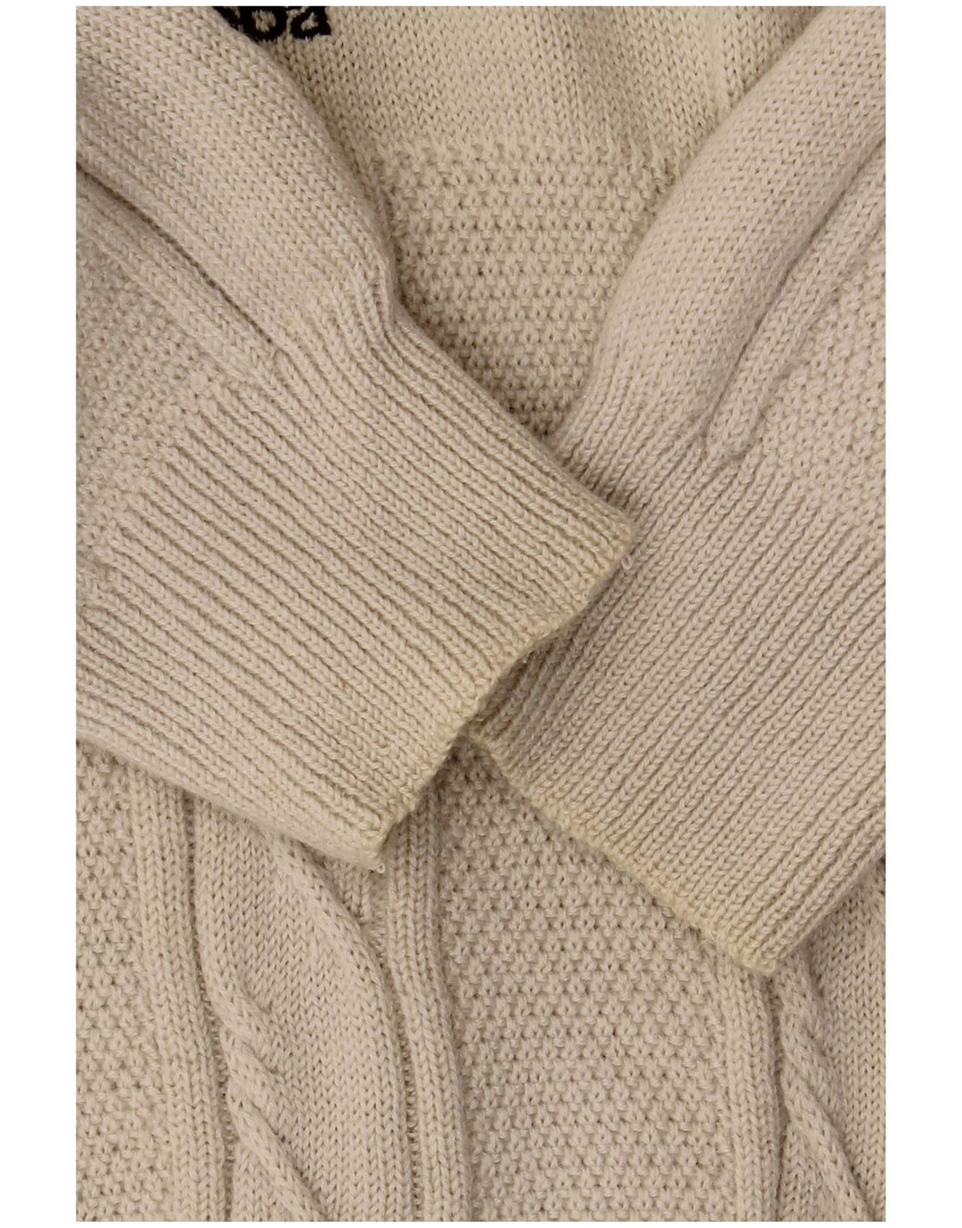 KAPPA Herren Pullover mit grafischem Rundhalsausschnitt, Größe L, Beige