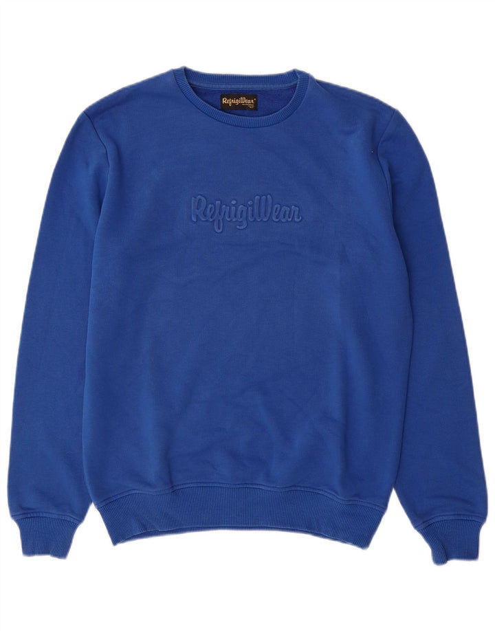 Refrigiwear Herren-Sweatshirt mit Grafik, Größe S, Blau, Baumwolle