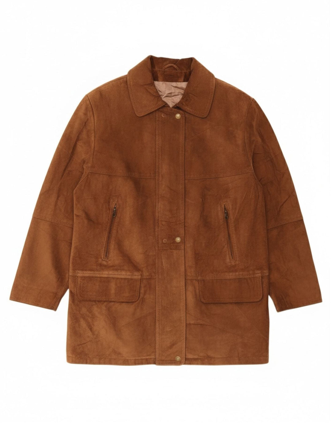 Sauria Damen Wildledermantel EU 44 XL Braunes Leder