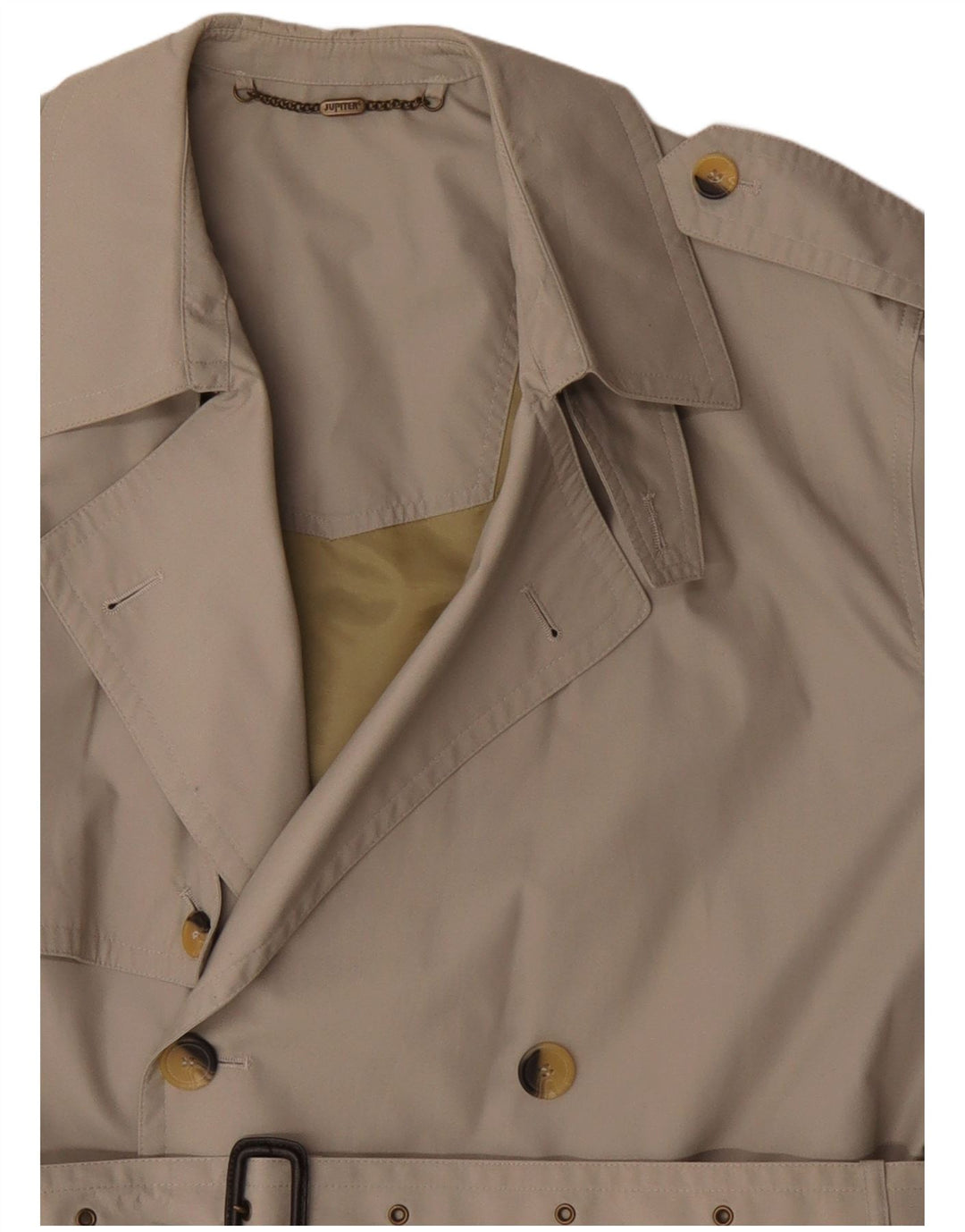 Jupiter Damen Trenchcoat UK 14 Large Beige Baumwolle