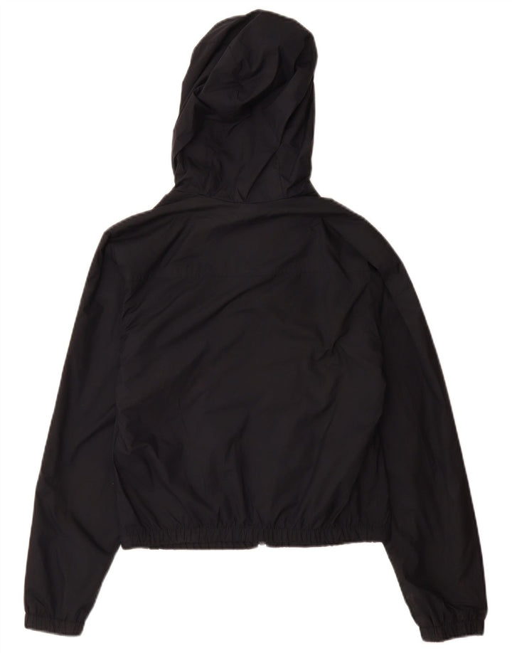 Hollister Damen-Regenjacke mit Kapuze, UK 6, XS, Schwarz, Polyester