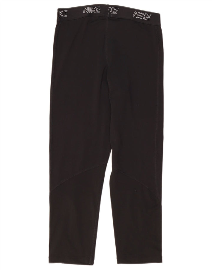 Nike Damen Dri Fit Graphic Capri Leggings UK 12 Medium Schwarz
