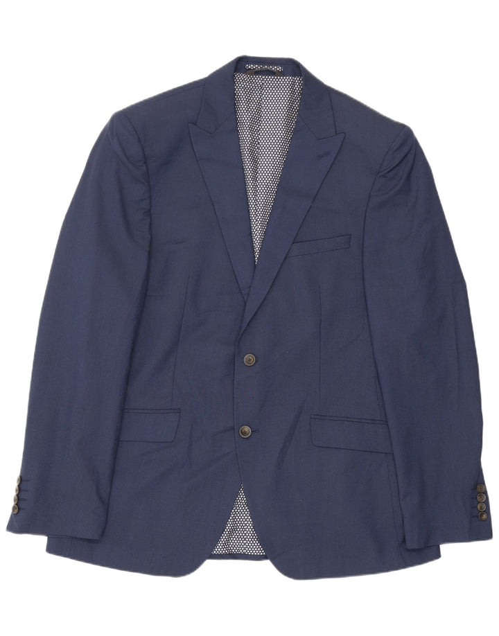 Marks & Spencer Maßgeschneiderte Herren-Blazerjacke mit 2 Knöpfen, Gr. 42, Marineblau