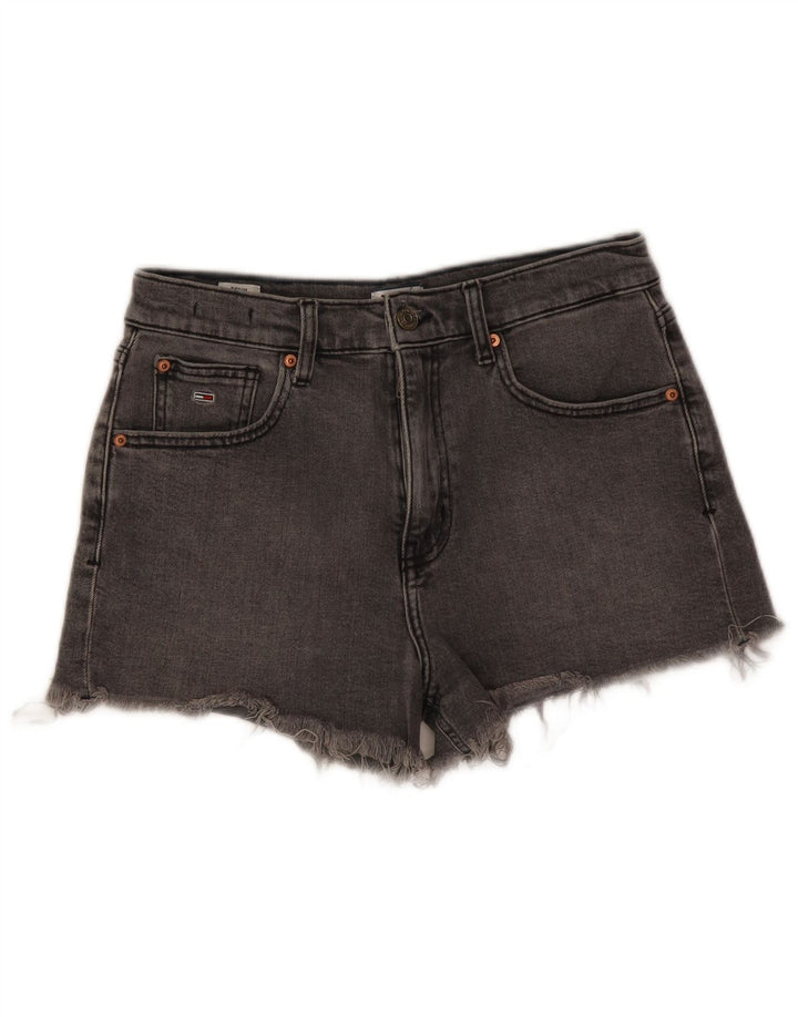 Tommy Hilfiger Damen Jeansshorts W27 Small Grau Baumwolle