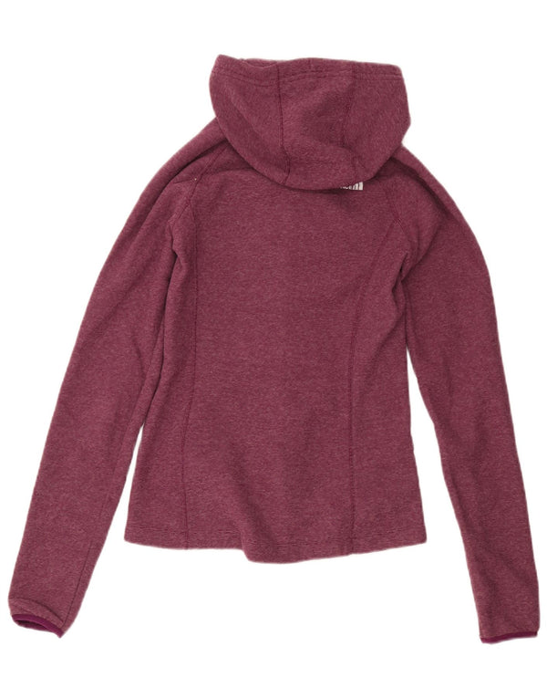 The North Face Damen-Trainingsanzug-Top-Jacke UK 6 XS Burgunderroter Nadelstreifen