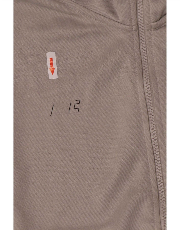 Nike Herren-Trainingsanzugoberjacke aus mittelgrauem Colourblock-Polyester