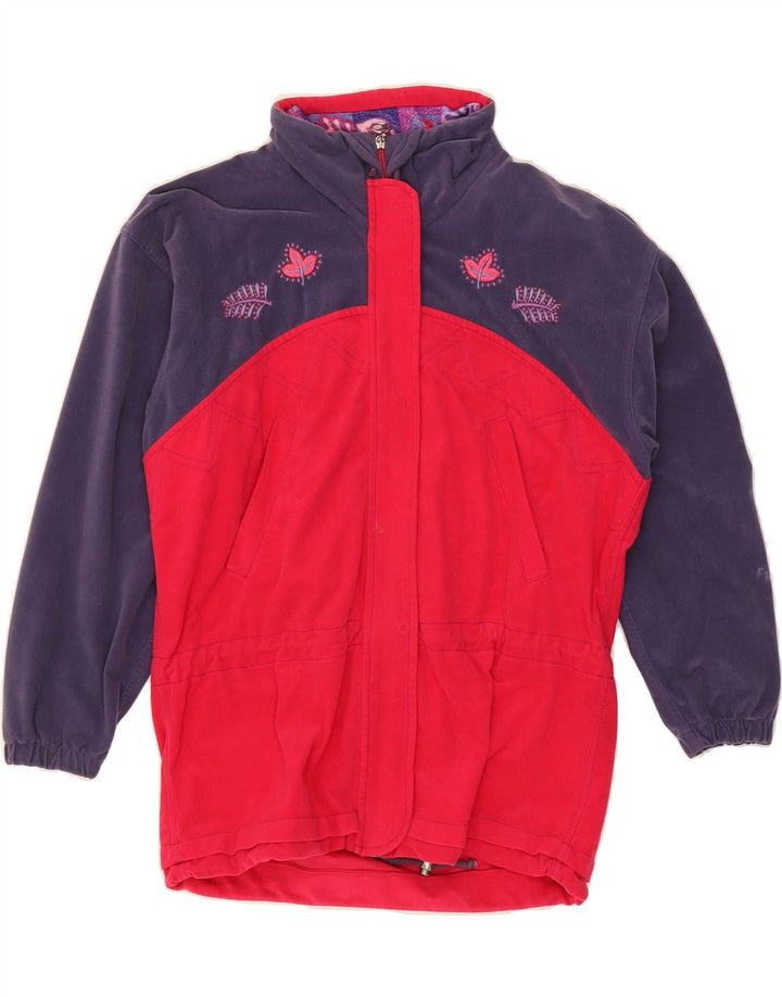 DIADORA Womens Tracksuit Top Jacket UK 14 Large Red Colourblock Vintage Diadora and Second-Hand Diadora from Messina Hembry 
