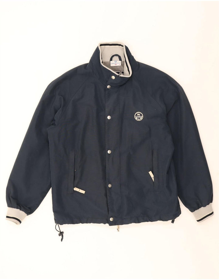 North Sails Herren Bomberjacke UK 38 Medium Navy Blue Colourblock Cotton