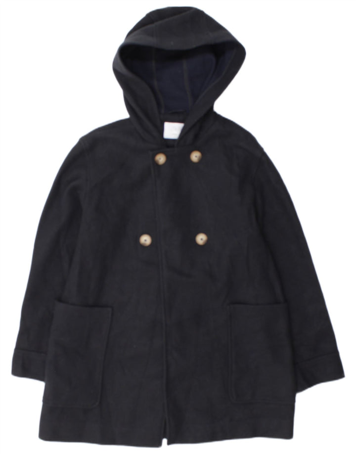 Zara Zweireihiger Mantel mit Kapuze für Mädchen, 13–14 Jahre, marineblaues Polyester