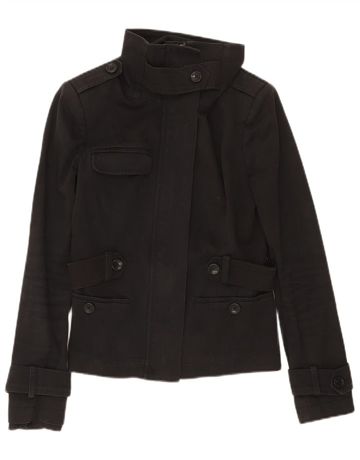 Patrizia Pepe Damen Militärjacke IT 42 Mittelschwarze Baumwolle