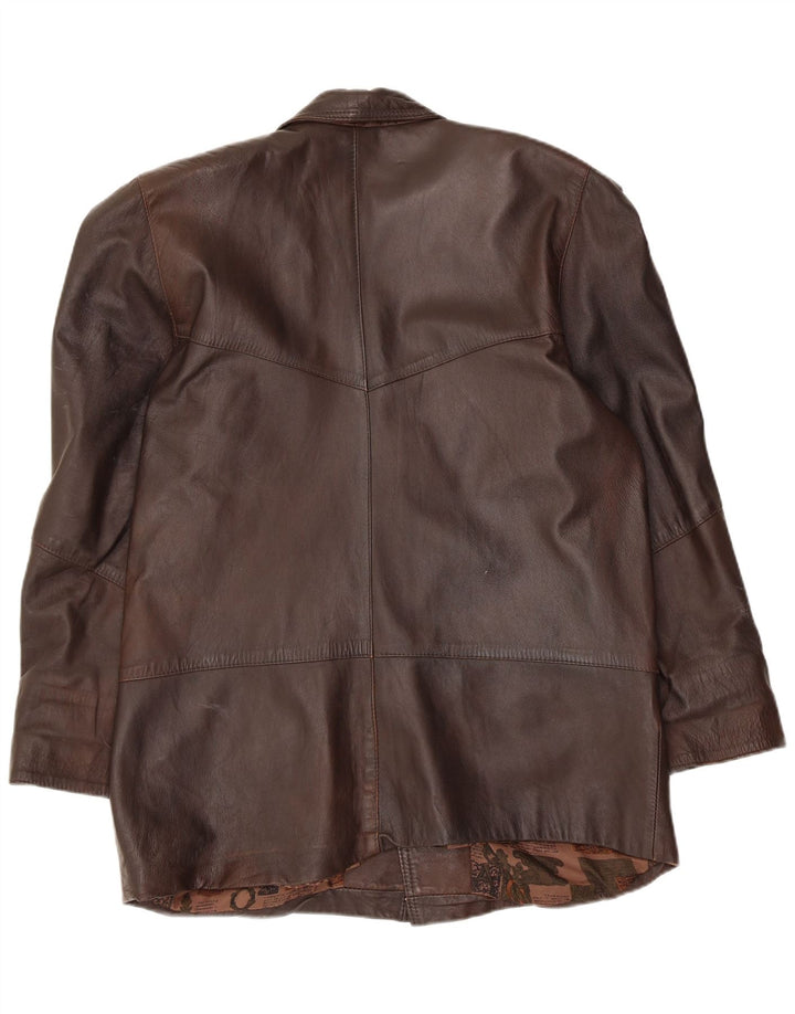 Vintage Damen Lederjacke IT 42 Mittelbraunes Leder