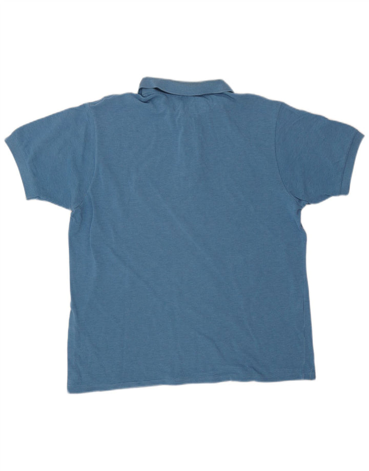 Lacoste Herren-Poloshirt, Größe 5, groß, blaue Baumwolle