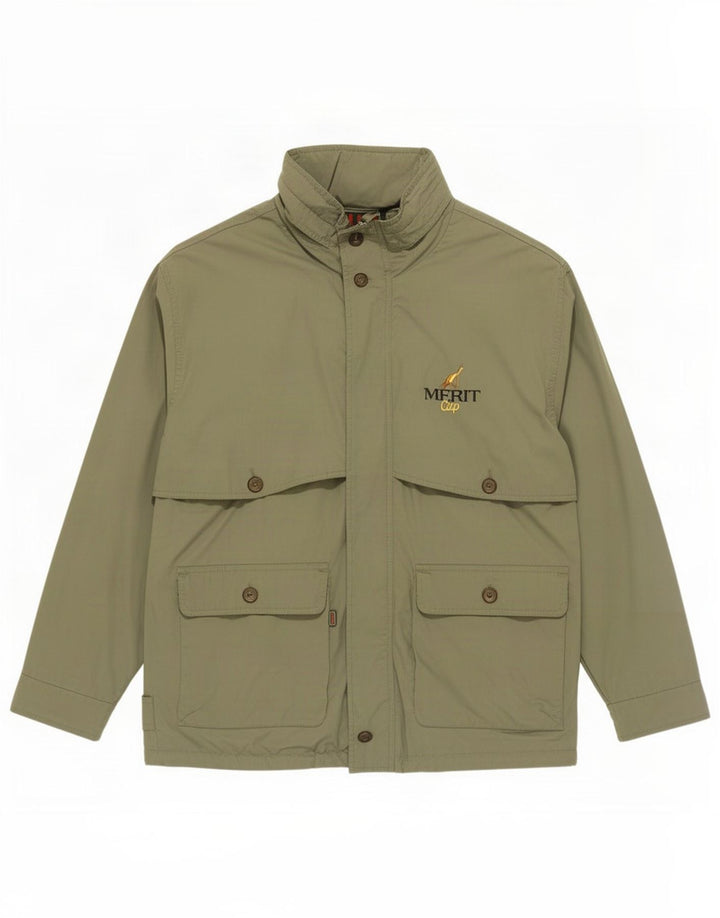 Slam Herren-Utility-Jacke mit Kapuze, UK 40, großes Khaki-Polyester