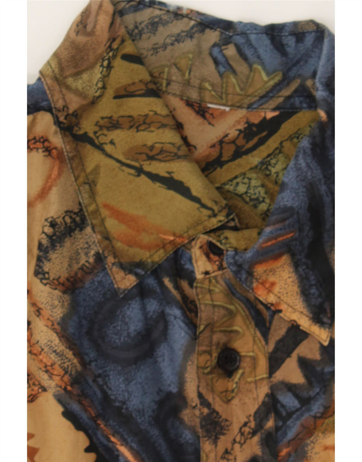 VINTAGE Mens Abstract Pattern Shirt Large Brown Vintage Vintage and Second-Hand Vintage from Messina Hembry 