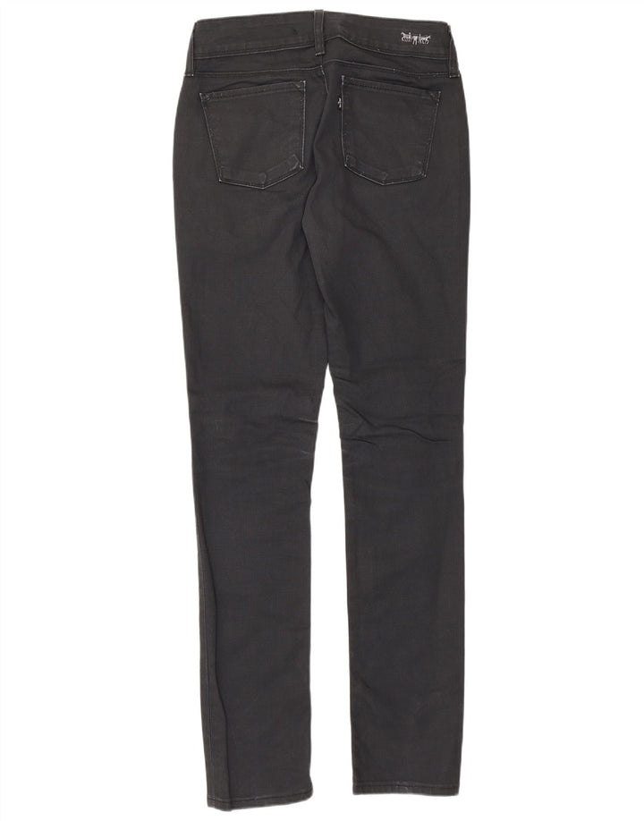 Levi's Damen Slim Jeans W28 L32 Schwarze Baumwolle