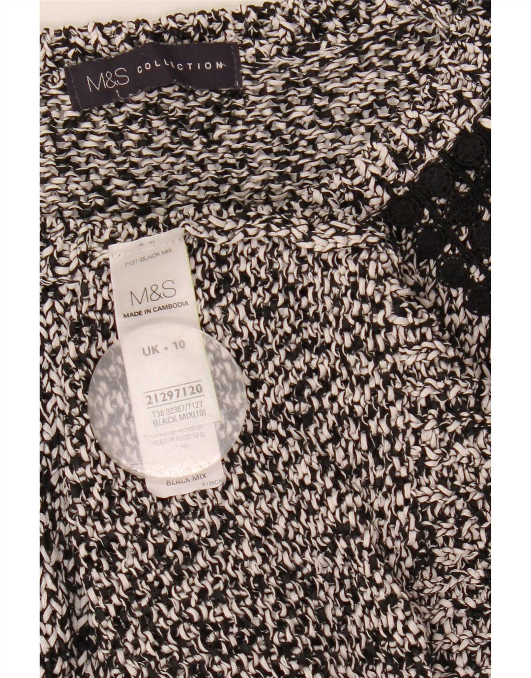 Marks & Spencer Damen-Pullover mit U-Boot-Ausschnitt, Gr. 10, Größe S, Grau meliert