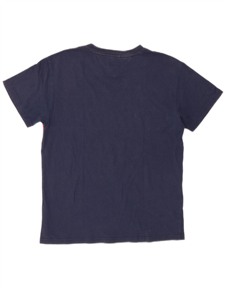 Tommy Hilfiger Herren-T-Shirt mit Grafik, mittelgroß, Marineblau, Farbblock