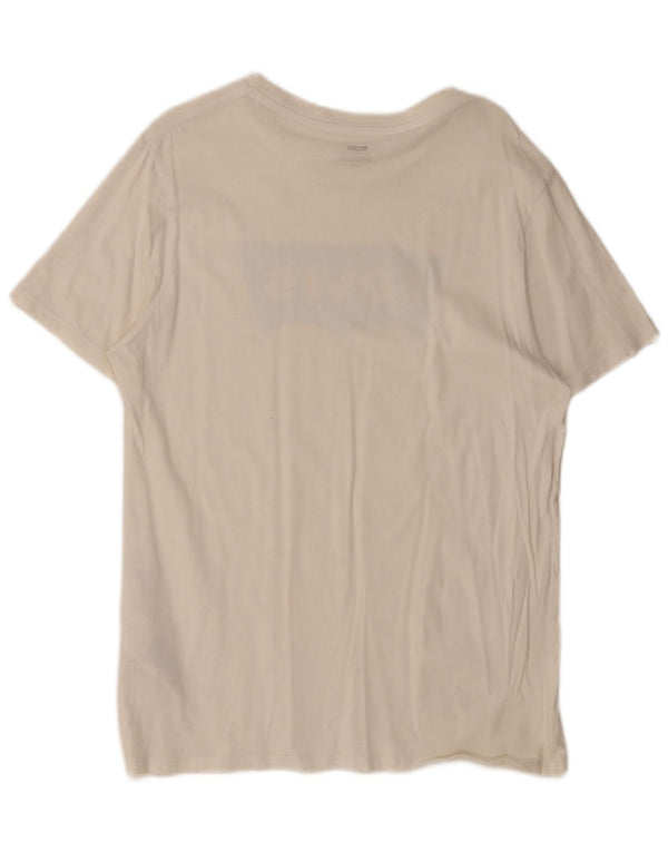 Levi's Herren-T-Shirt mit Grafik, Größe L, aus weißer Baumwolle