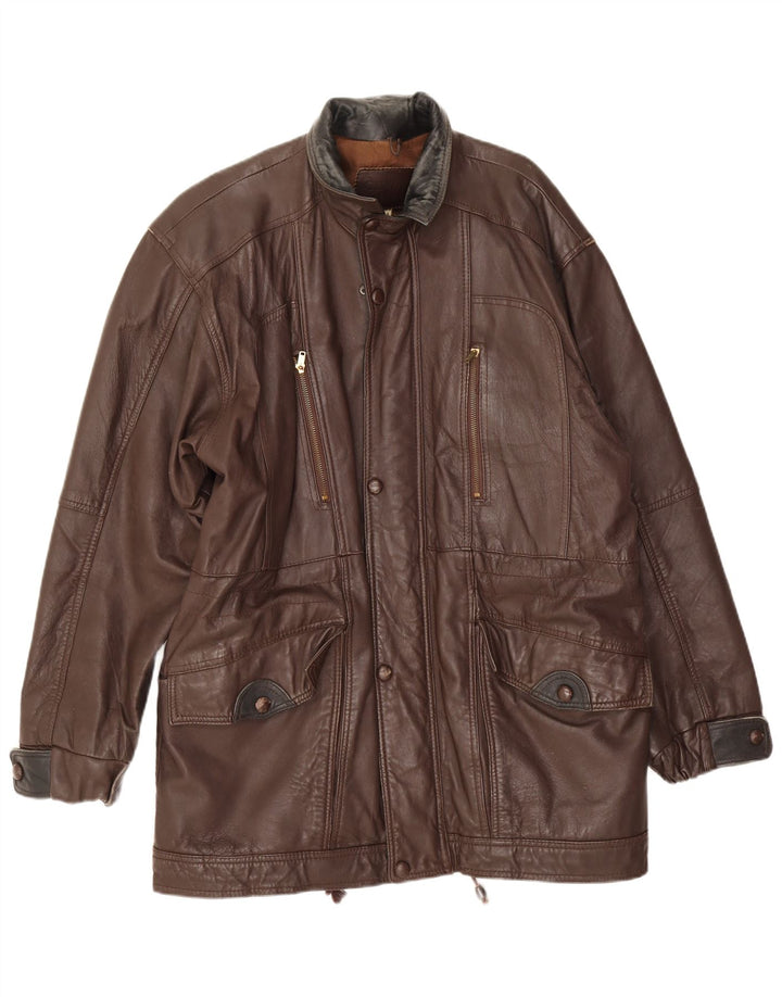 Vintage Herren Lederjacke UK 38 Mittelbraunes Leder