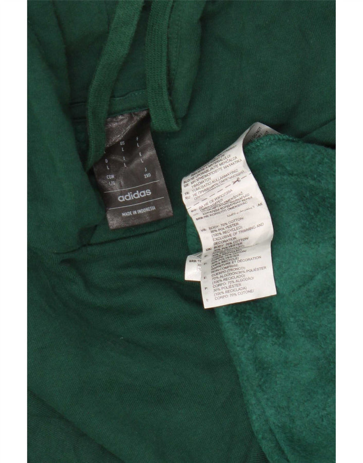 Adidas Herren Kapuzenpullover, groß, grüne Baumwolle