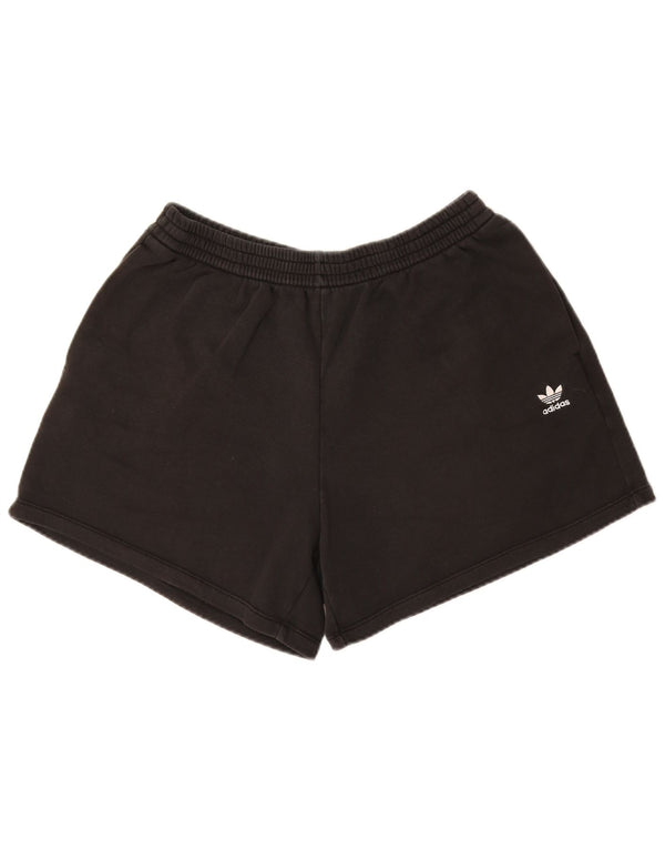 Adidas Damen Sportshorts UK 16/18 Große schwarze Baumwolle
