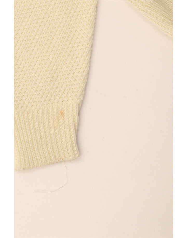 Vintage Damen Cardigan Pullover UK 14 Medium Beige