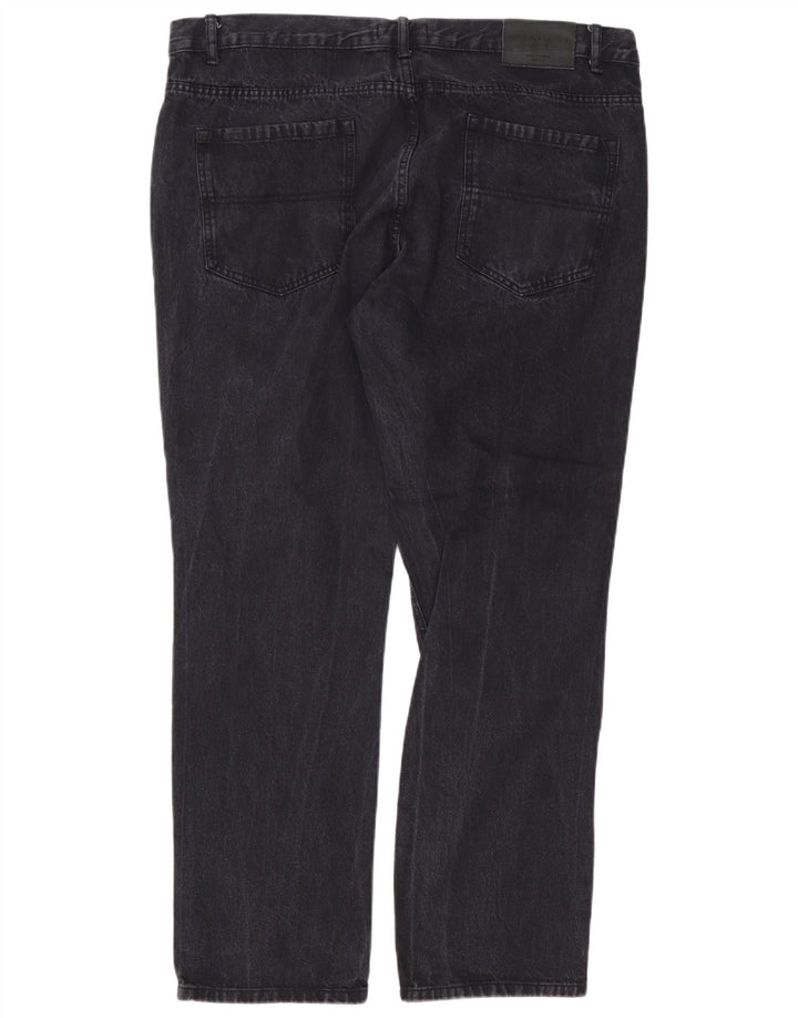 Pierre Cardin Herren Straight Jeans W40 L31 Schwarze Baumwolle